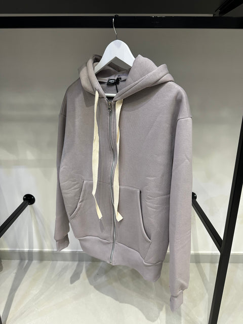 FELPA CON ZIP BOXY FIT