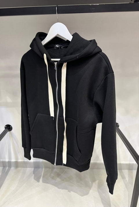 FELPA CON ZIP BOXY FIT