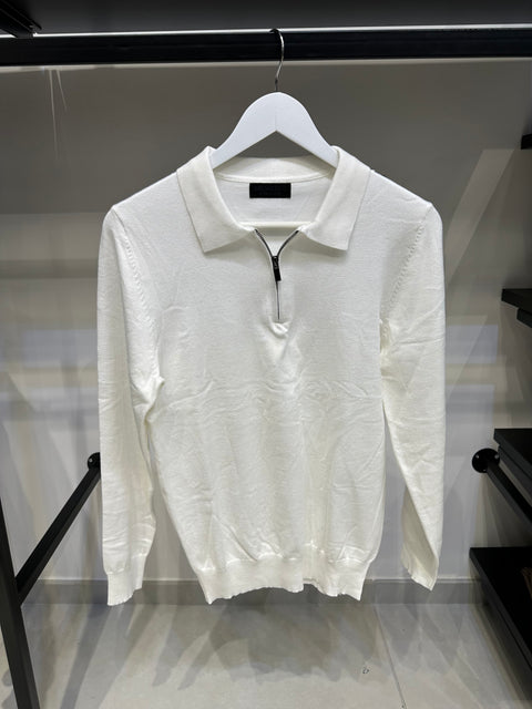 POLO IN MAGLIA MEZZA ZIP
