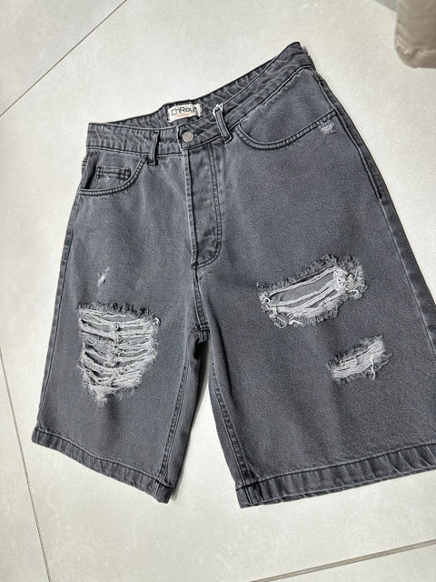 BERMUDA JEANS STRAPPATO