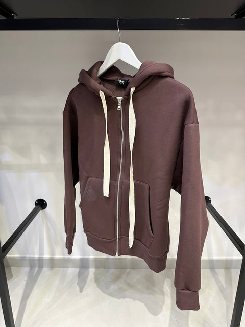 FELPA CON ZIP BOXY FIT