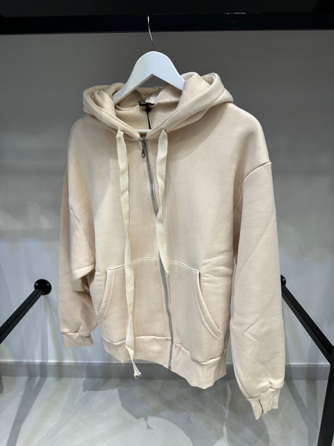 FELPA CON ZIP BOXY FIT