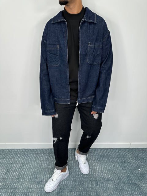 JACKET JEANS CON ZIP