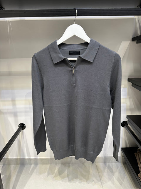 POLO IN MAGLIA MEZZA ZIP