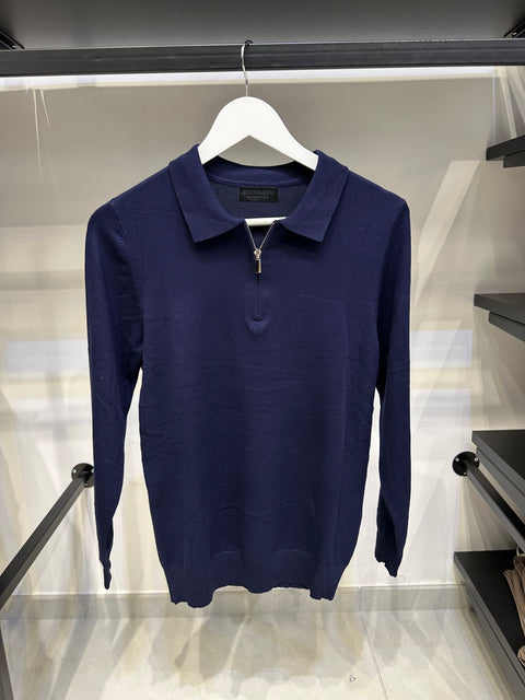 POLO IN MAGLIA MEZZA ZIP