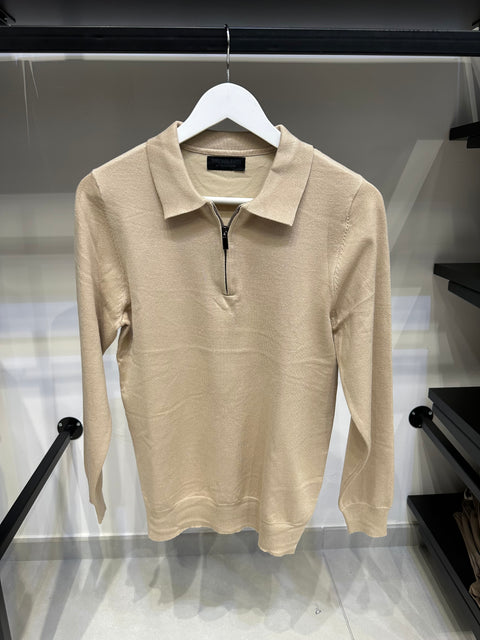 POLO IN MAGLIA MEZZA ZIP