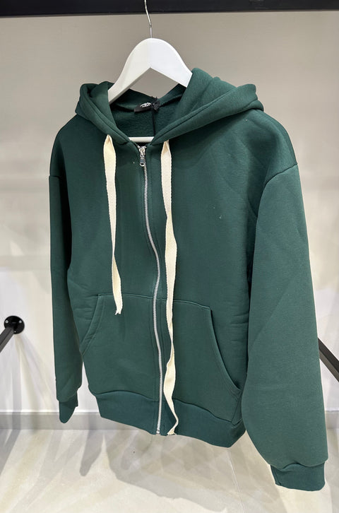 FELPA CON ZIP BOXY FIT