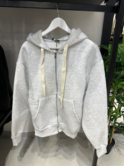 FELPA CON ZIP BOXY FIT