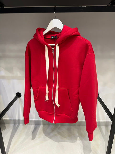 FELPA CON ZIP BOXY FIT