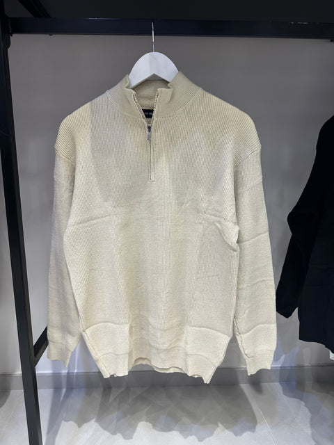 PULLOVER LUPETTO CON MEZZA ZIP