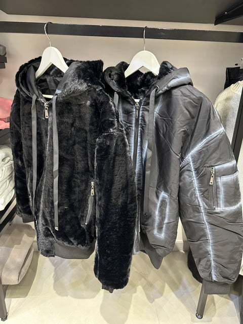 AVIATOR FADED CON PELLICCIA REVERSIBILE