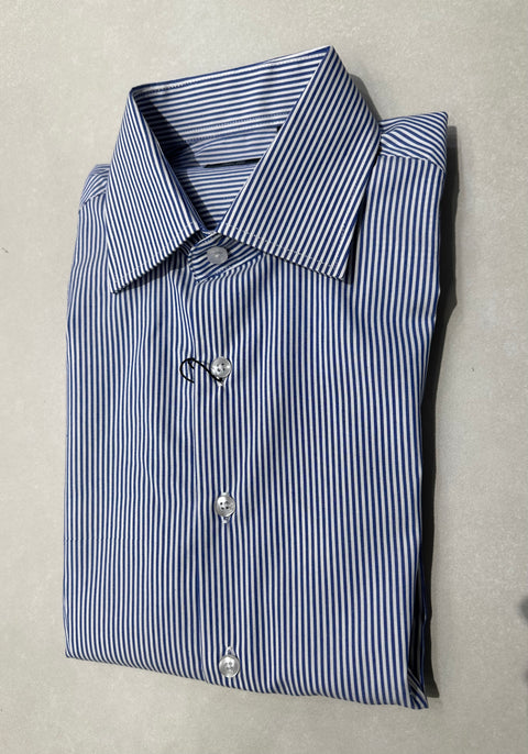 CAMICIA COLLO CLASSICO A RIGHE STRETTE SLIM FIT